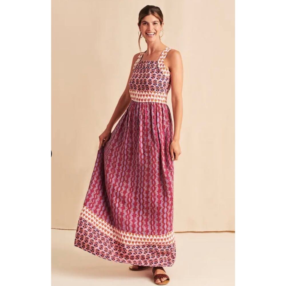 Faherty Gracie Linen Maxi Dress Size M